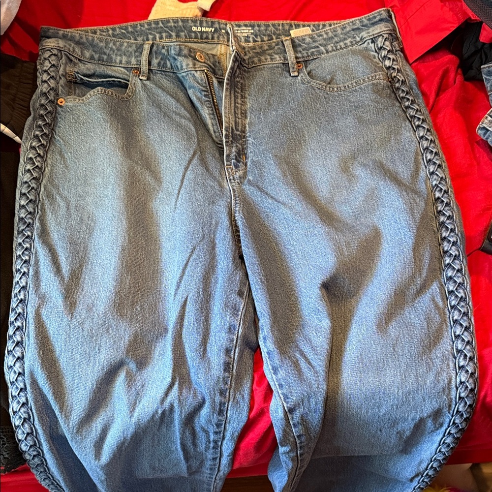 Old Navy Light Blue Jeans with Braided Side Seams